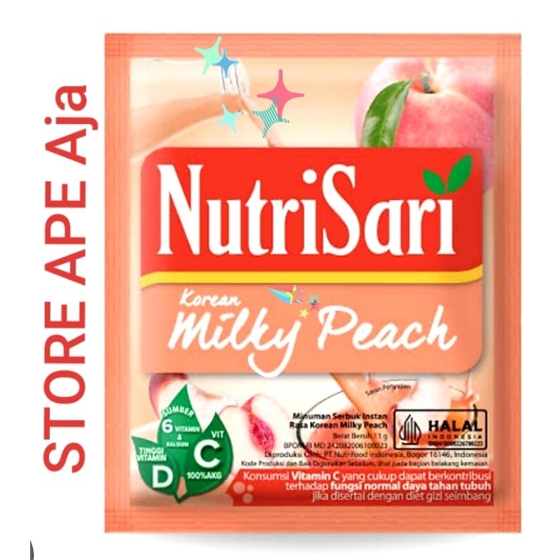 

NUTRISARI RASA MILKY PEACH [ 11gr X 10 Sachet ]