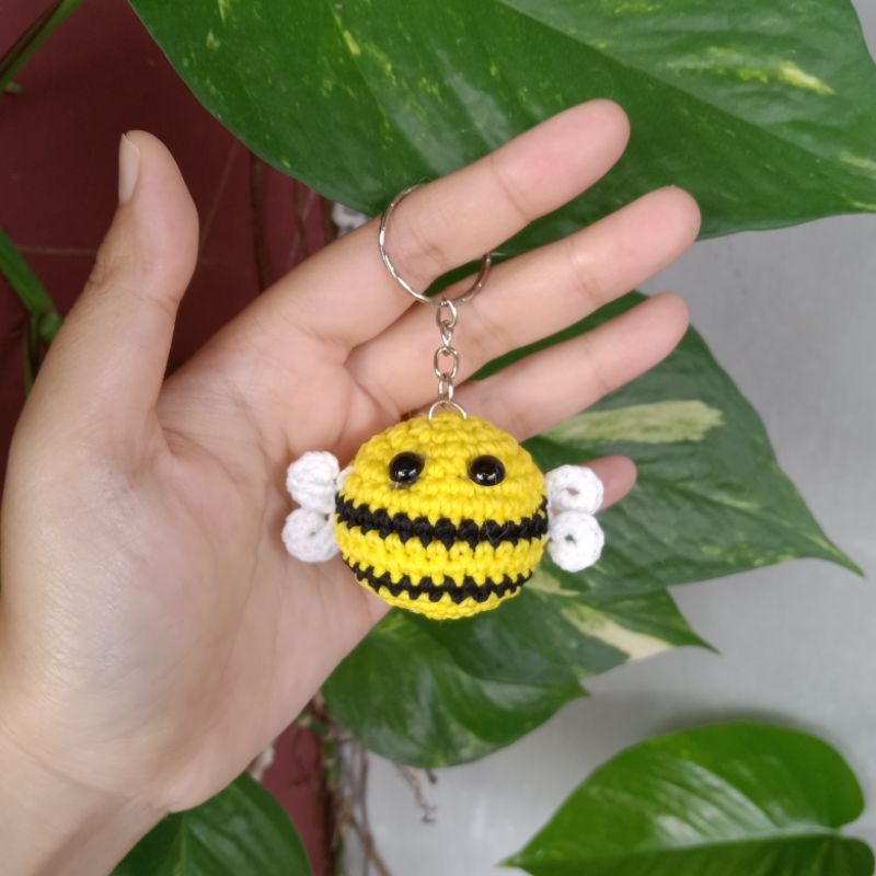 Ganci Amigurumi Lebah / Ganci Rajut / Souvenir Ganci Rajut / Handmade