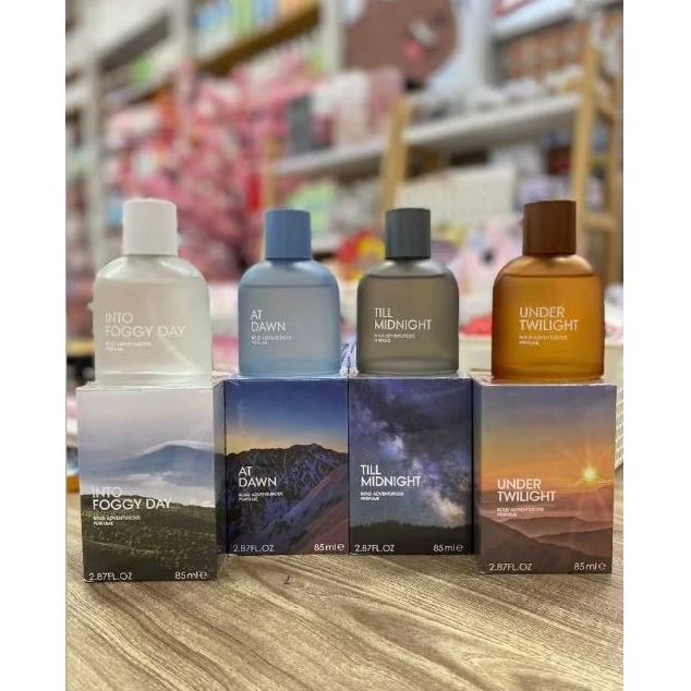 MINISO Bold Adventurous Perfume At dawn/ Into foggy day / Till midnight / Under twilight / Miniso Pa