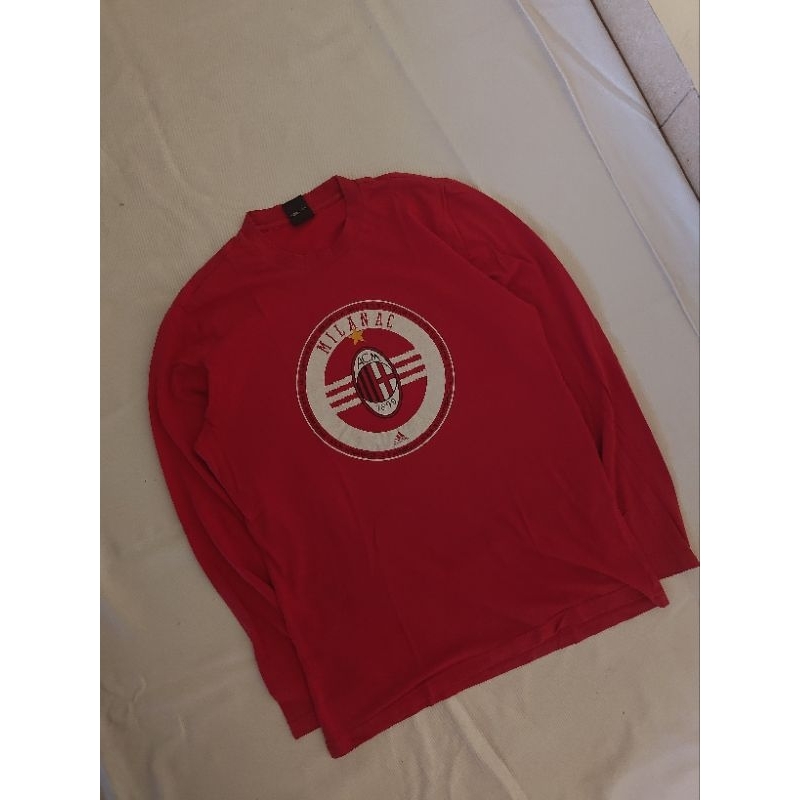 Baju Kaos Lengan Panjang Long Sleeve Adidas AC Milan