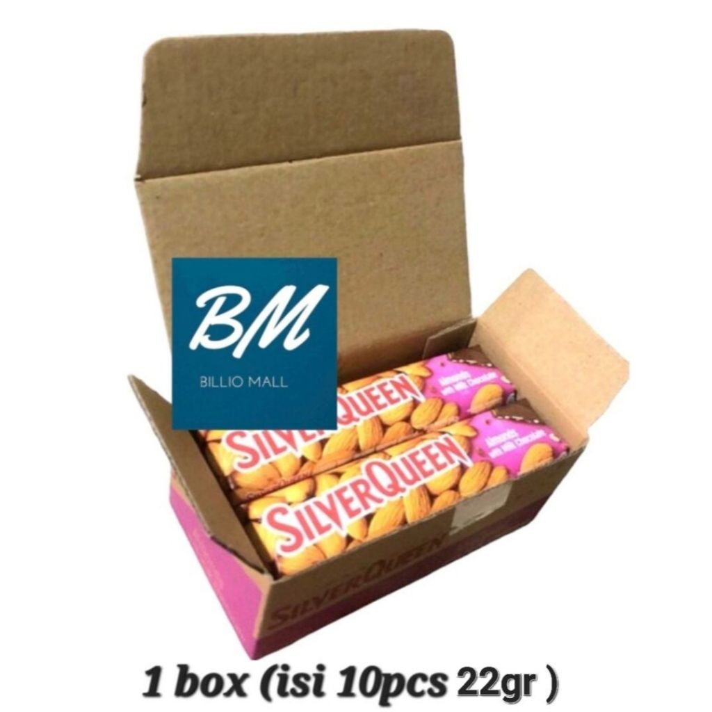 

RB SILVERQUEEN COKELAT 22 gr 1 Box (isi 10 pcs) Cashew / Almond