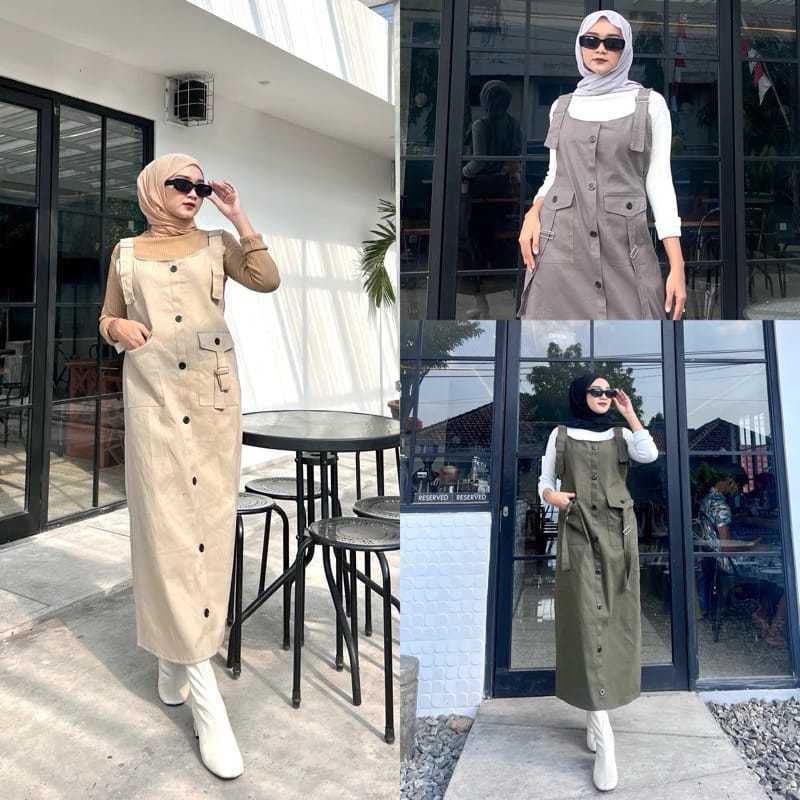 Overall Cargo//baju kodok wanita //Jumpsuit Cargo Wanita Terbaru