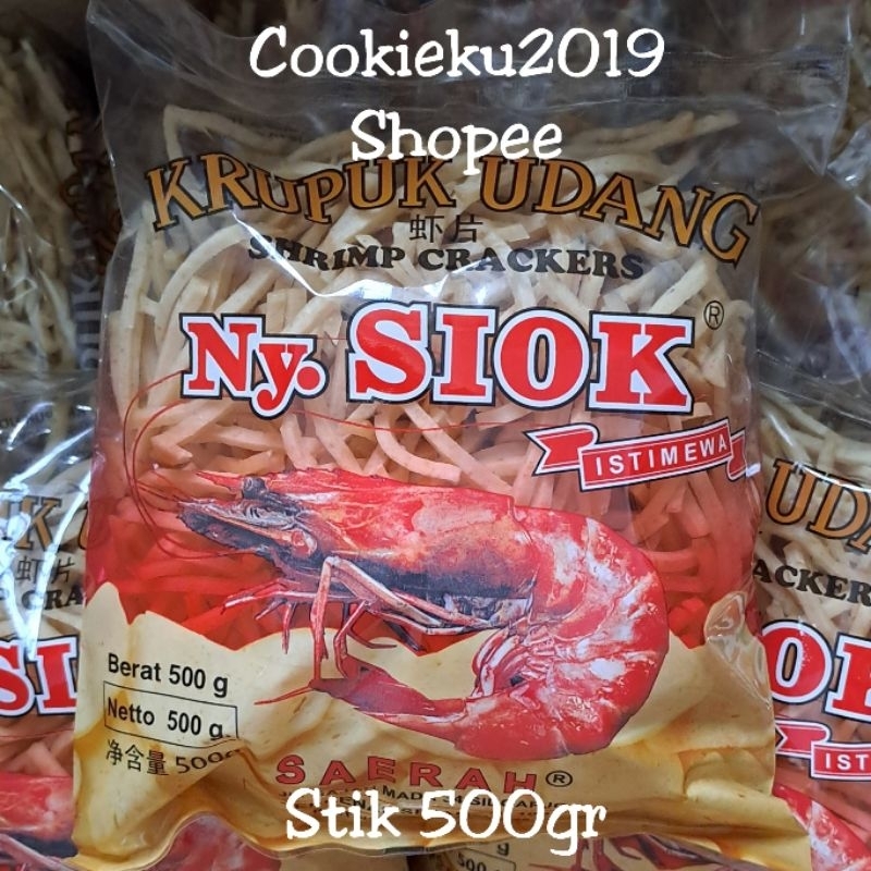 

Krupuk Udang Stik Ny. Siok 500gr Shrimp Cracker kerupuk