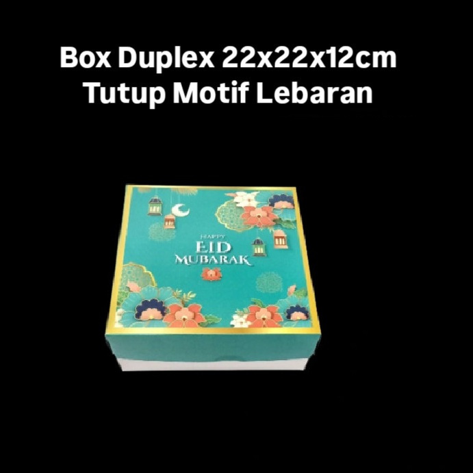 

(5 pcs) kardus kotak kue idul fitri box kue kering lebaran dus toples nastar eid mubarok 22x22x8 cm