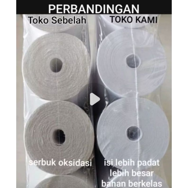 

KERTAS THERMAL STRUK KASIR / PPOB PAPER ROLL 58×40 CORELESS THERMAL POS RECEIPT MINI PRINTER PREMIUM