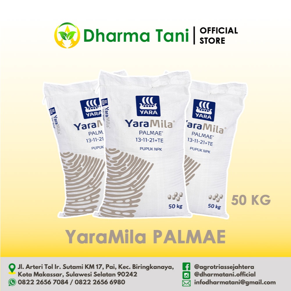 Pupuk NPK YaraMila PALMAE 13-11-21+2MgO+0.2B kemasan 50kg