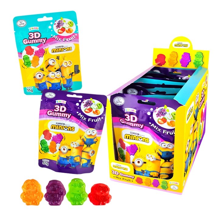 

3D Gummy Mix Fruit Minions HALAL