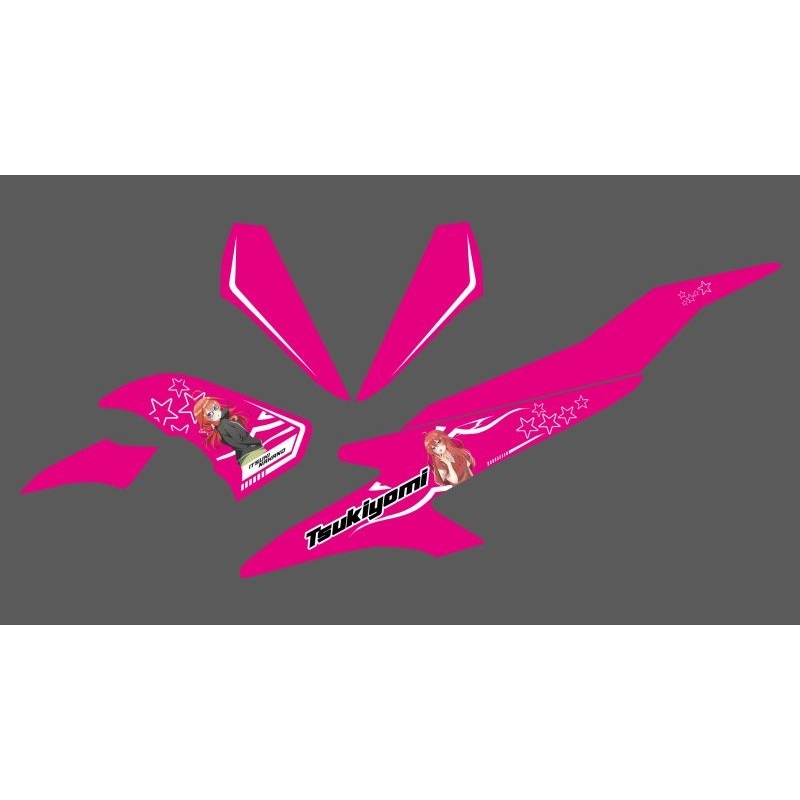 striping sticker transparan aerox old 155 anime itsumi nakano custom anime baru