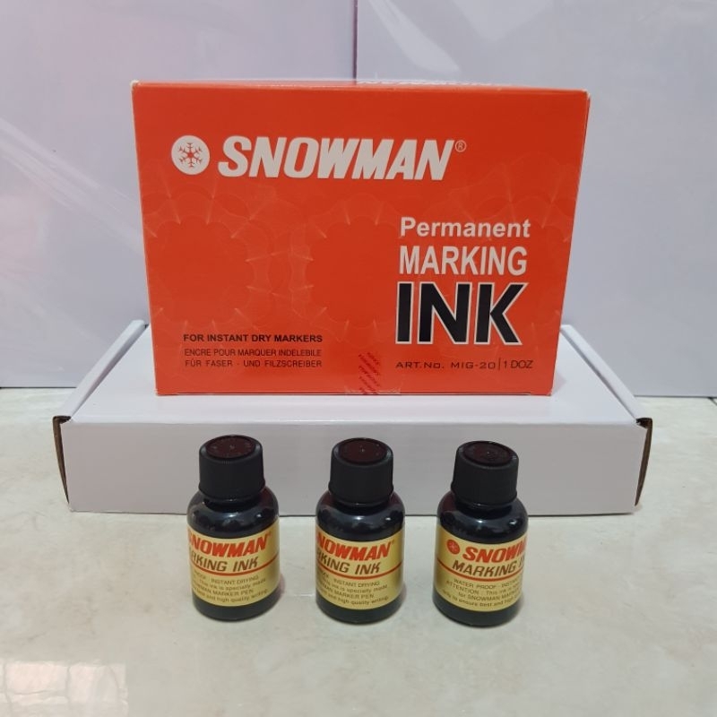 

Tinta spidol snowman permanen HITAM