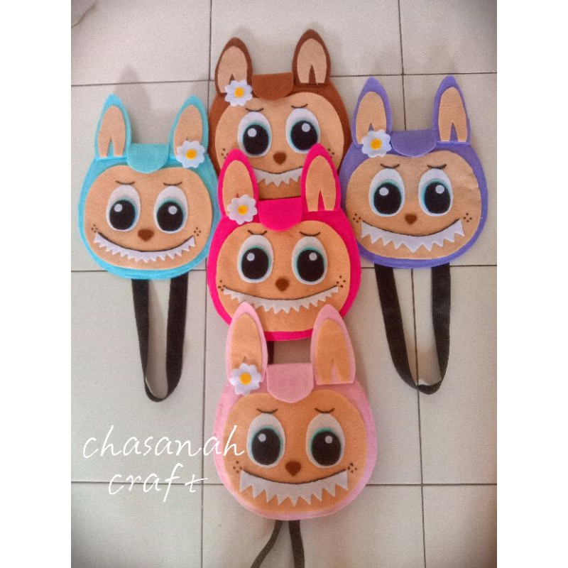 TAS LABUBU/TAS FLANEL LABUBU/TAS MOTIF LABUBU/TAS KAIN FLANEL/TAS
