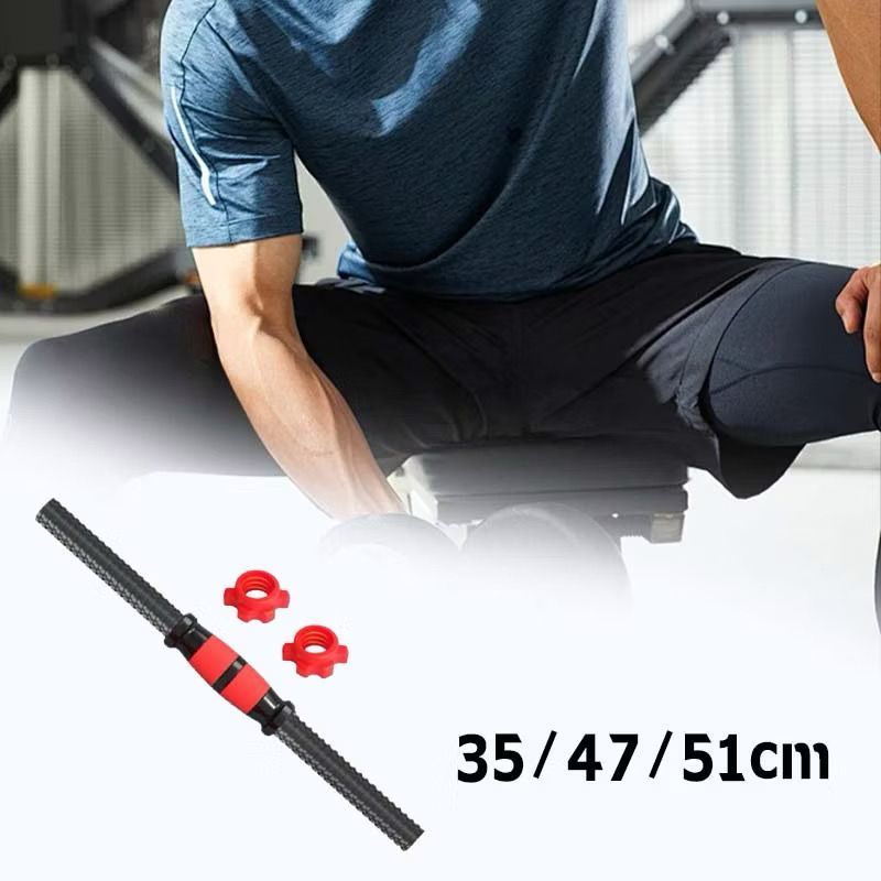 Barbell Stickbar Dumbell 35-51cm Stik Barbel Panjang Anti-Slip Stik Barbel Lurus Bar Dumbell