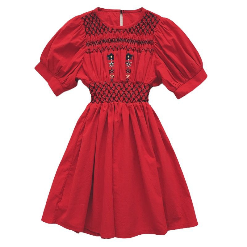 Hnz Kasacima-Valerie smocked dress//smocked dress anak import//dress anak Korea