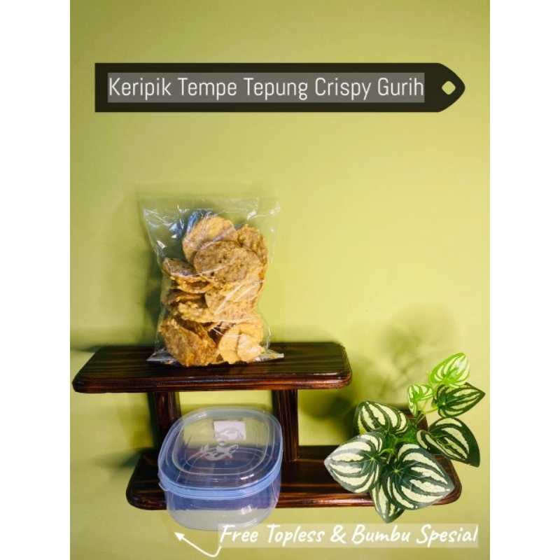 

Keripik tempe tepung crispy free bumbu tambahan + free topless