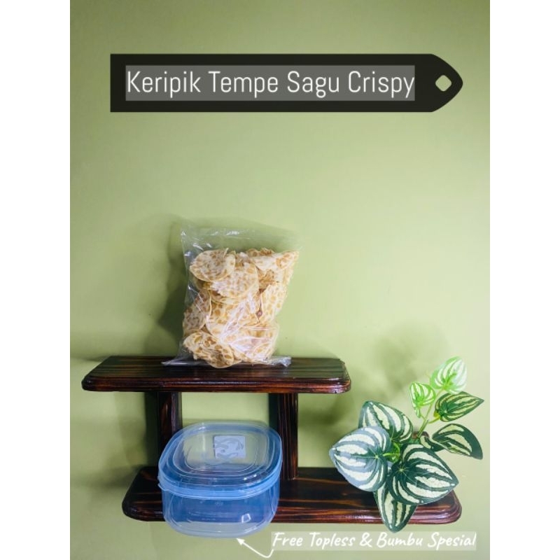 

Keripik tempe sagu crispy Free toples & free bumbu tambahan