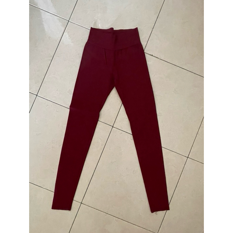 preloved legging maroon celana wanita