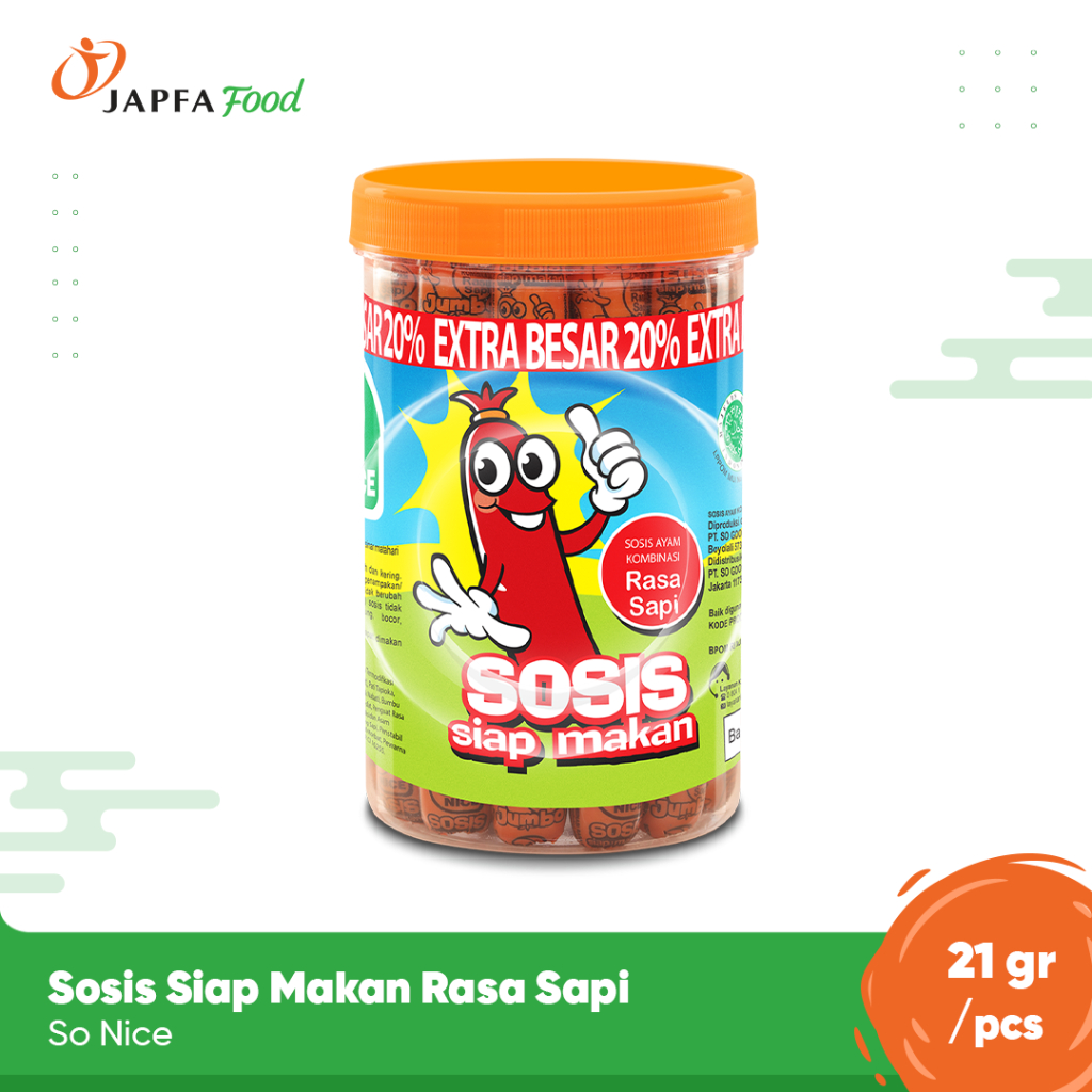 

So Nice Sosis Siap Makan Rasa Sapi 24 Pcs x 21 gr