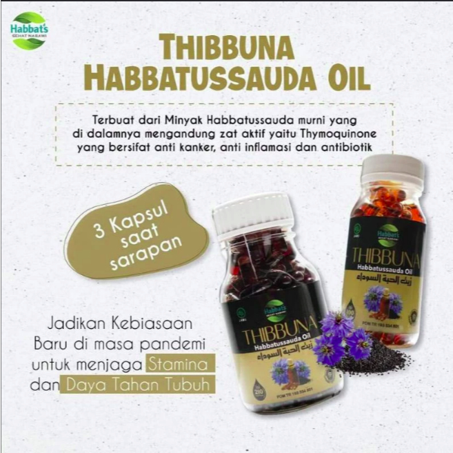 Habbatussauda Oil Thibbuna  - Habbat Sehat Nabawi Habbasyi Oil Kapsul Minyak Habbatussauda 200 Kapsu