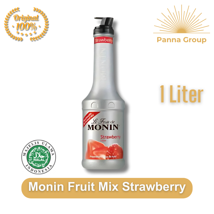 

Monin Fruit Mix Strawberry 1000 ml / Monin Strawberry Puree 1 L / Puree Stroberi Monin