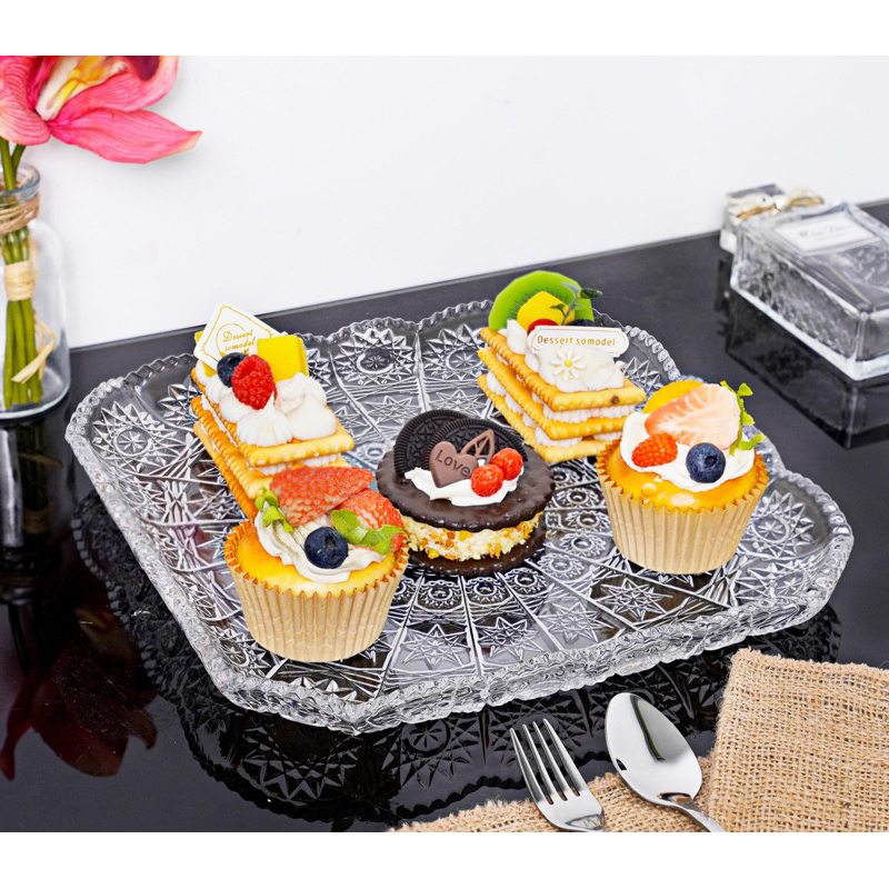 wadah saji / Piring kue / Piring saji kaca