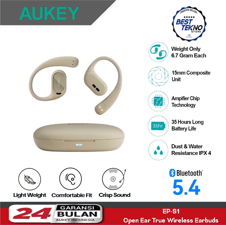 TWS AUKEY EP-S1 Headset Bluetooth Open Ear Hook Earphone Wireless