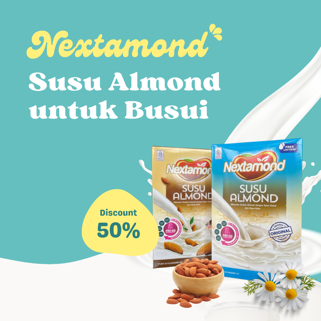 

Susu Almond Nextamond 200 gram untuk Ibu Menyusui Pelancar ASI Booster Pro ASI Penambah Energi