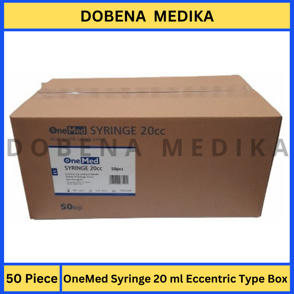 OneMed Syringe 20 ml Eccentric Type isi 50