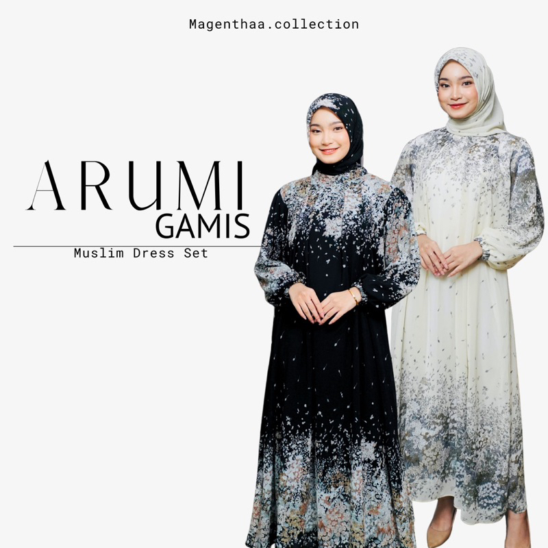 Terbaru Gamis Arumi Gamis Wanita Set Baju Muslim Dress Panjang