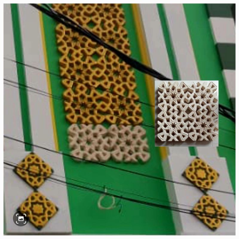 Roster Panel Krawangan Motif Masjid Maroko Ornamen Mihrob Masjid