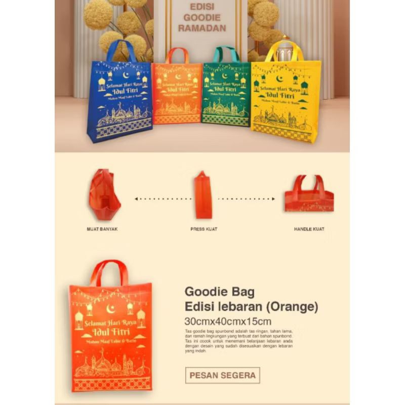 

hampers tas lebaran 30 x 40 x 15 isi 12 pcs