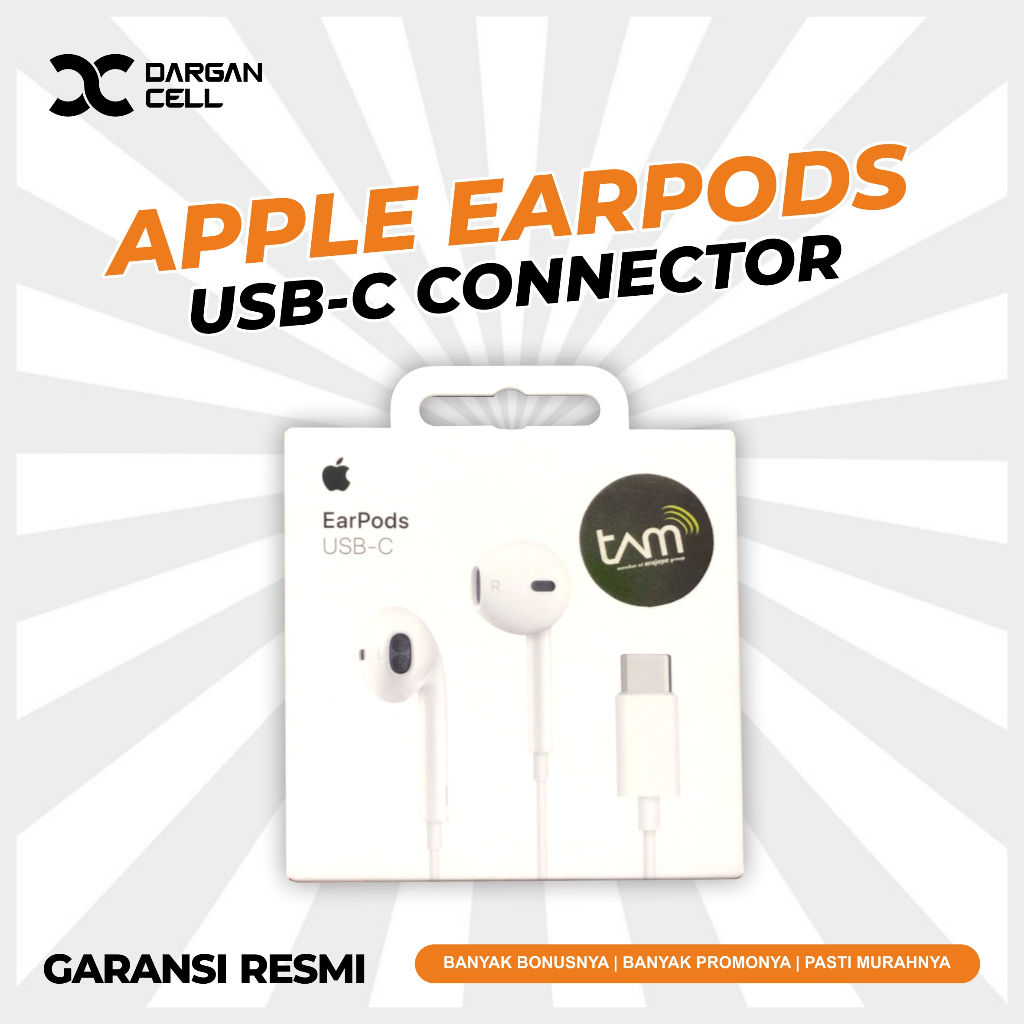 EARPODS USB-C  ORIGINAL APPLE BARU GARANSI RESMI