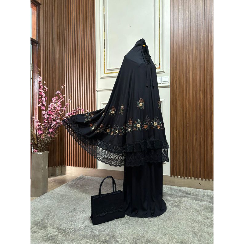 Mukena Rayon Premium Bordir Bag Dior Model Butik Mewah