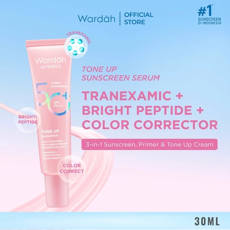 Wardah UV Shield Tone Up Sunscreen SPF 50+ PA+++ - Sunscreen Wajah