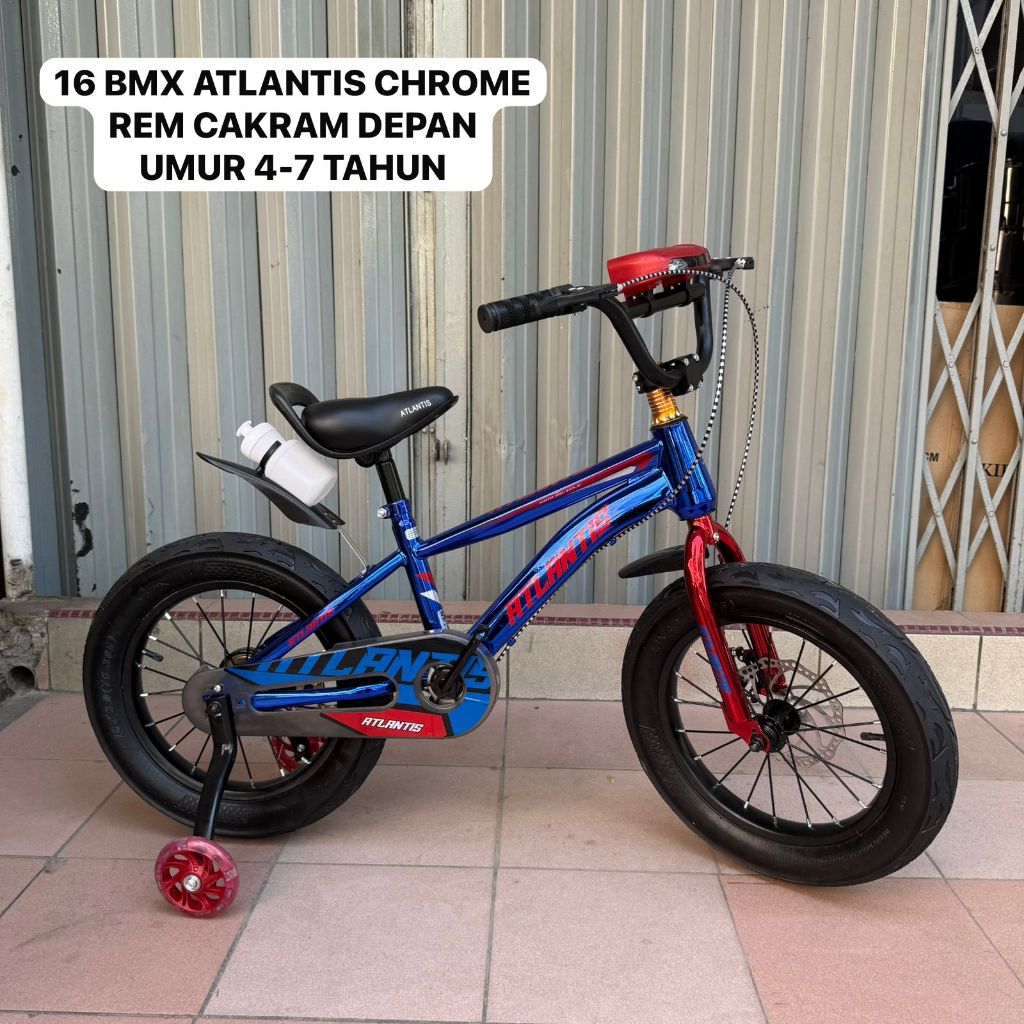 BATAM ONLY Sepeda Anak 16 BMX ATLANTIS CHROME BAN 3.0 REM CAKRAM