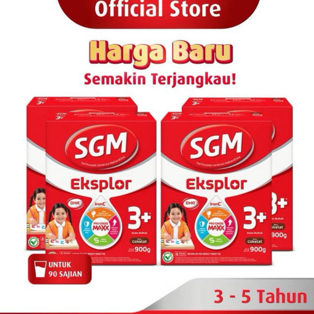 

SGM Eksplor 3+ dengan IronC Susu Bubuk Rasa Cokelat 900GR