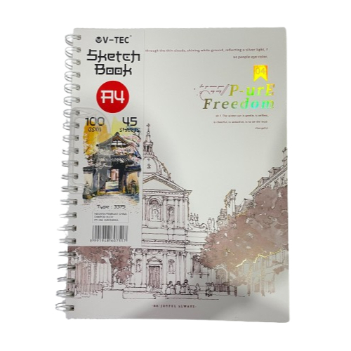 

TBMO V-TEC SKETCH BOOK A4 3375 45SHEETS/100GR