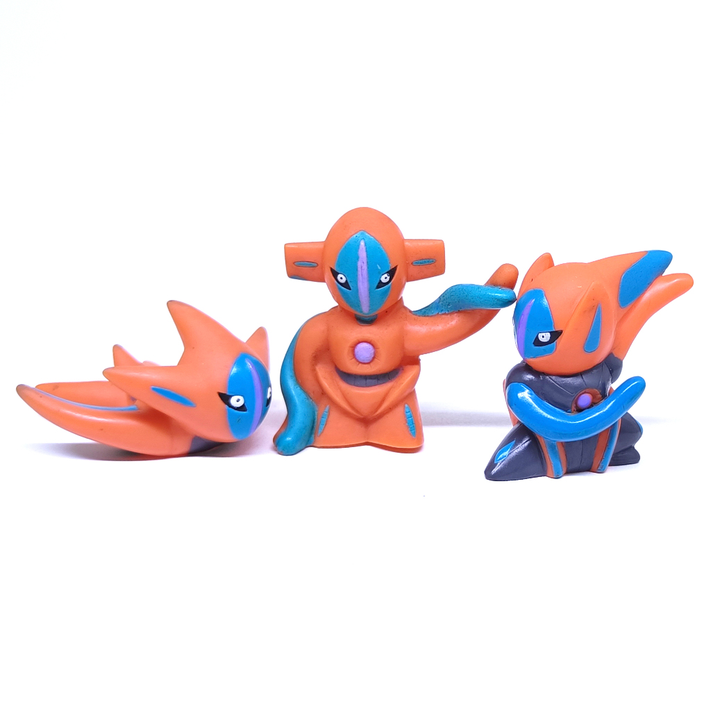 Pokemon Kids BANDAI Soft Vinyl Figure Set - Deoxys "Attack, Normal & Speed" Forme (Pajangan / Finger