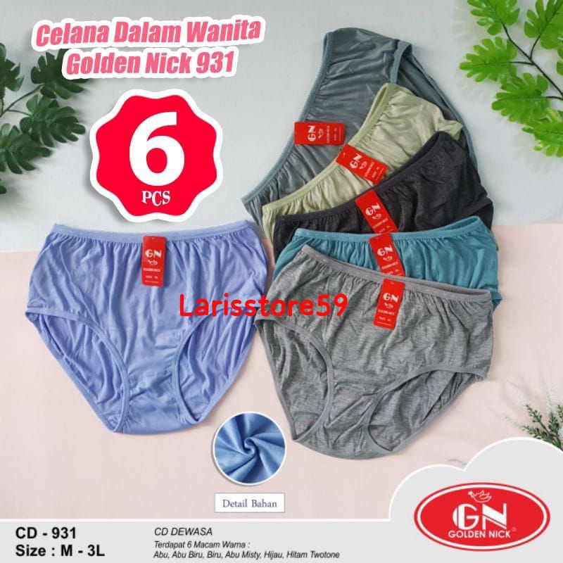 Grosir 6pcs CD golden nick / CD golden nick 931 / celana dalam remaja dewasa