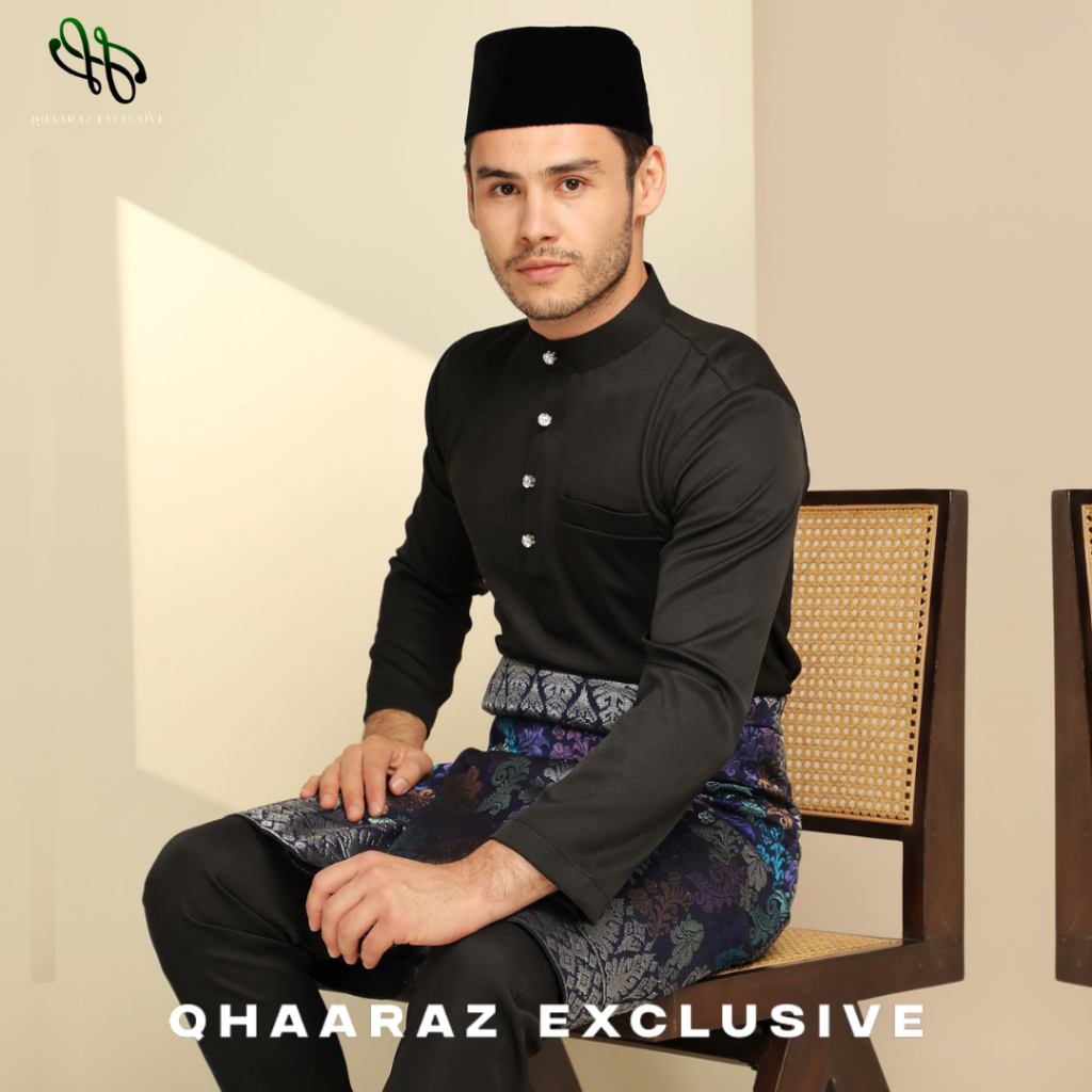 Raffan Baju Melayu Pria Setelan Koko Muslim Modern Bahan Katun Toyobo Satu Set Pakaian Teluk Belanga