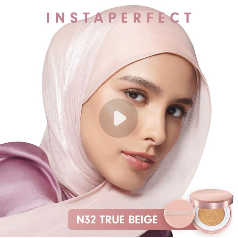 INSTAPERFECT Skincover Air Cushion Indonesia / Cushion Wajah 11g / Real Skin Covarage / Transfer Res