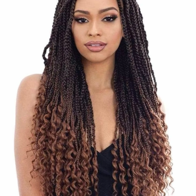 Rambut sambung kepang ulir 2warna/rambut extentions/aksesoris rambut/afrika style