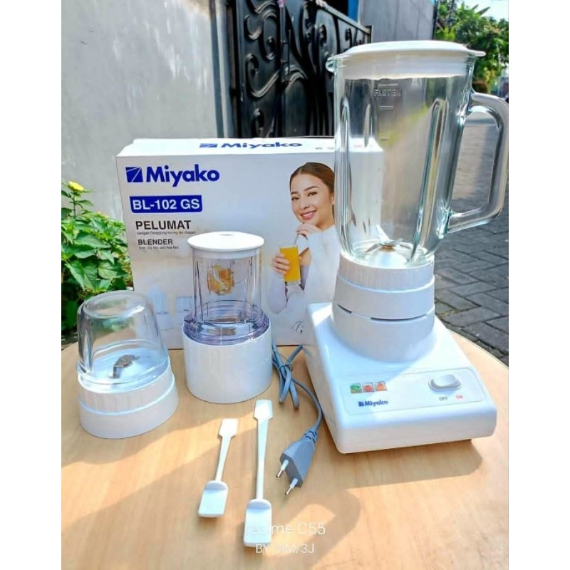Blender Miyako Kaca 3in1 BL-102 GS Miyako / Blender Miyako Isi 3 Bahan Kaca