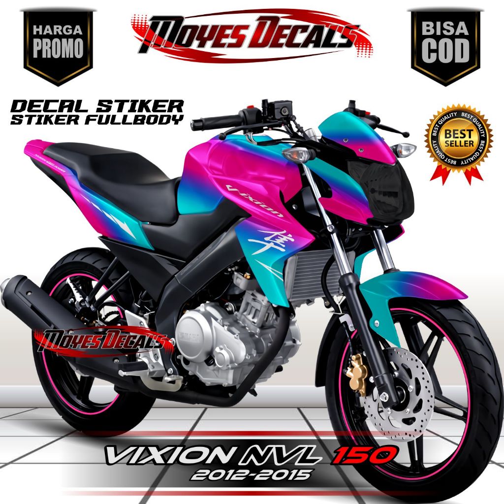 Decal Fullbody Motor VIXION NVL Stiker Variasi VIXION 2012/2015 Motif 2 Warna