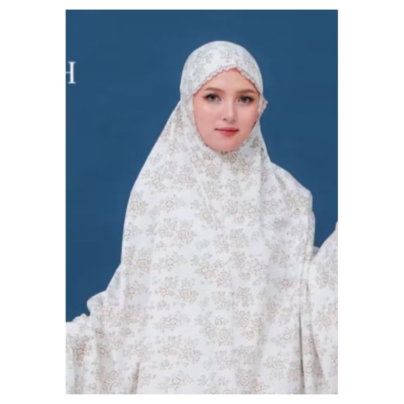 MUKENA FOIL DEWASA / MUKENA RENDA / MUKENA MEWAH / MUKENA MOTIF BUNGA / MUKENA PUTIH / MUKENA ZIPPER