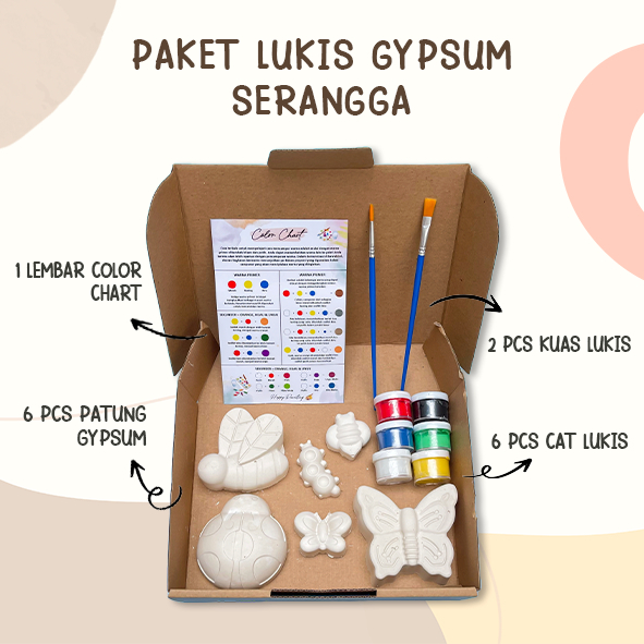 

Patung Gypsum Painting Lukis Gypsum Set Serangga Gypsum Mewarnai Edukasi Anak Dengan Cat Akrilik
