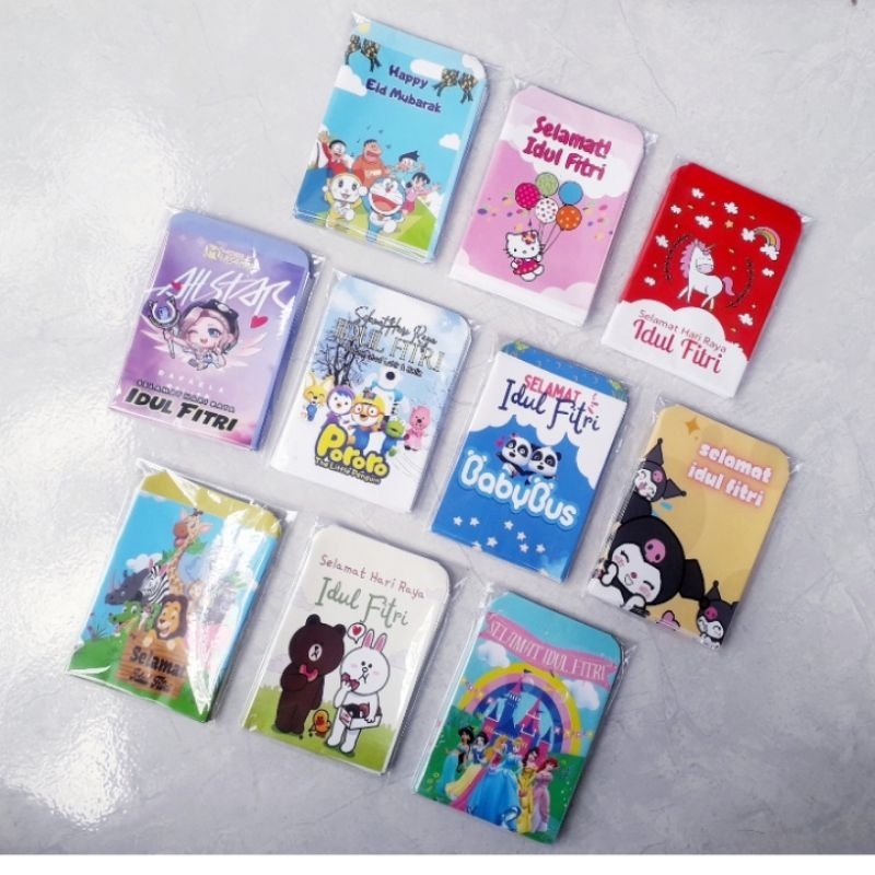 

Amplop Lebaran Karakter size Kecil sudah di lipat 1 pack isi 10pcs