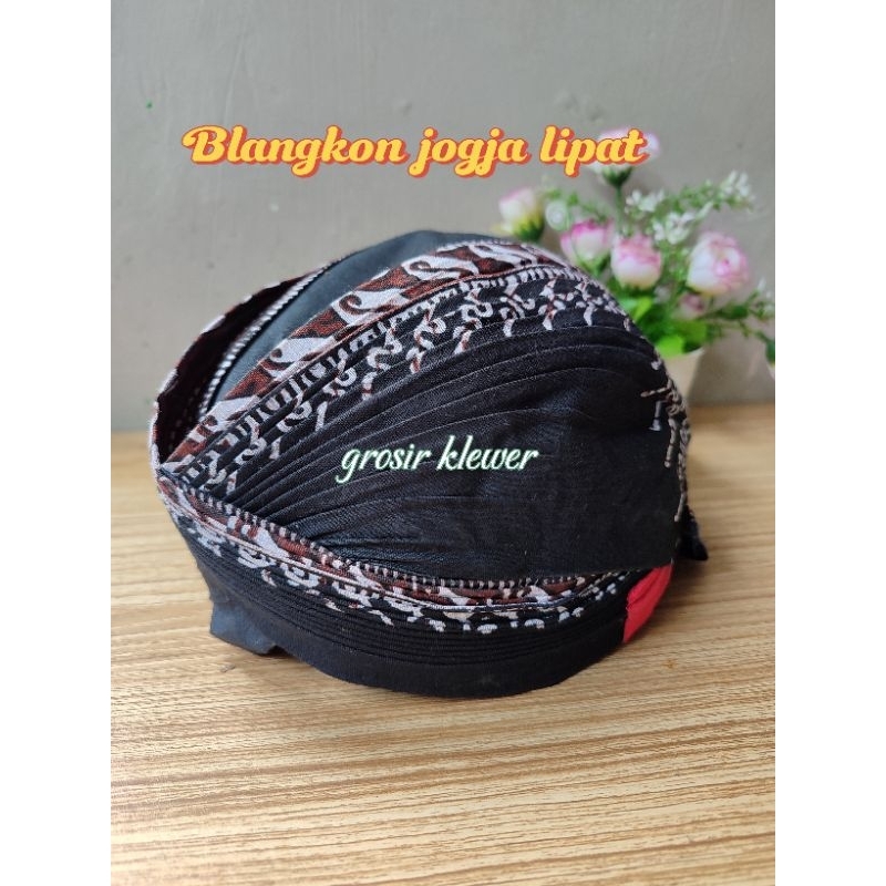 Blangkonjogja - blangkon - BLANGKON JOGJA - BLANGKON JOGJA PARANG PUTIH LIPAT JEBEH