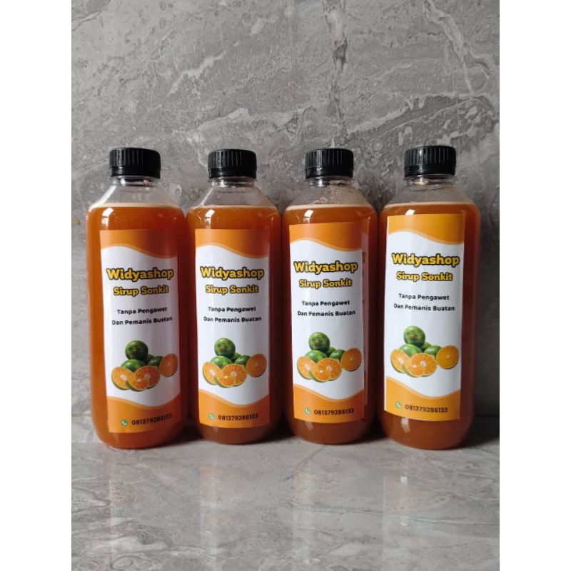 

SIRUP JERUK SONKIT/JERUK KUNCI TANPA PEMANIS BUATAN DI OLAH DARI BUAH JERUK PREMIUM