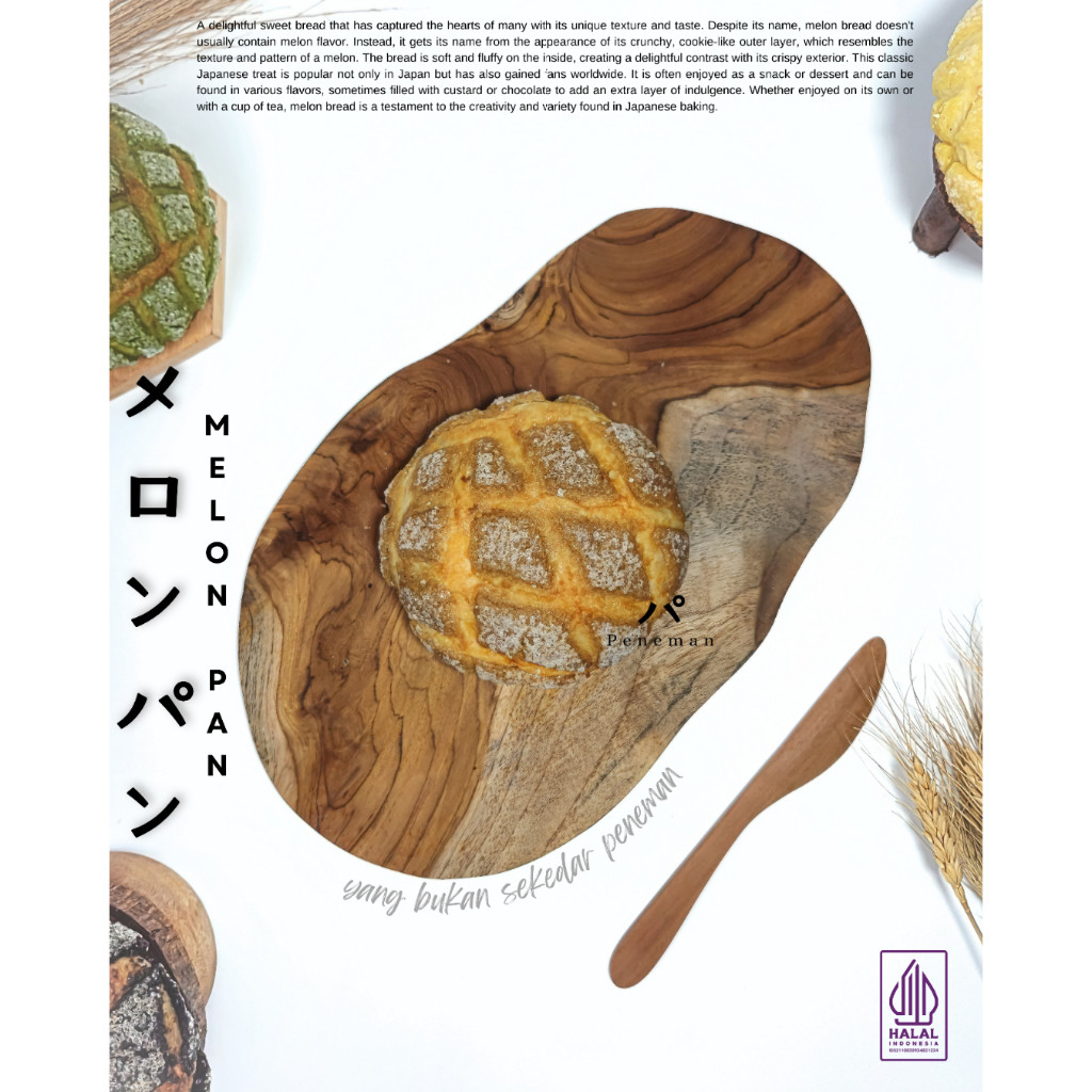 

Roti Manis Melon Pan Coffee Peneman | Melon Bread Coffee | Japanese Sweet Bread | Roti Manis Jepang