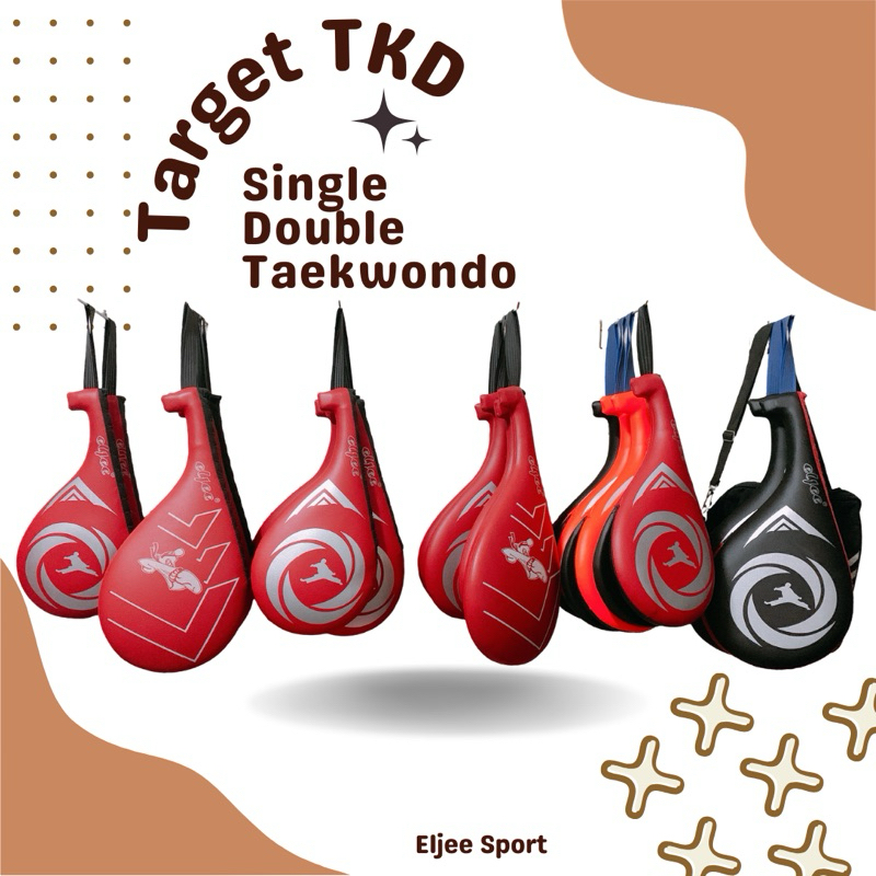 Kick Pad / Target Single & Double Eljee Sport Bela Diri Taekwondo Kecil & Jumbo