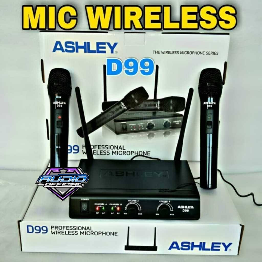 Microphone ASHLEY D99 Wireless / Mic Ashley D 99 2Mic Original